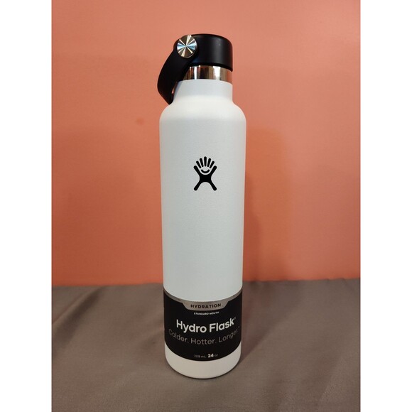 Hydro Flask Standard Mouth Flex Cap Water Bottle 24 oz White - Picture 1 of 6